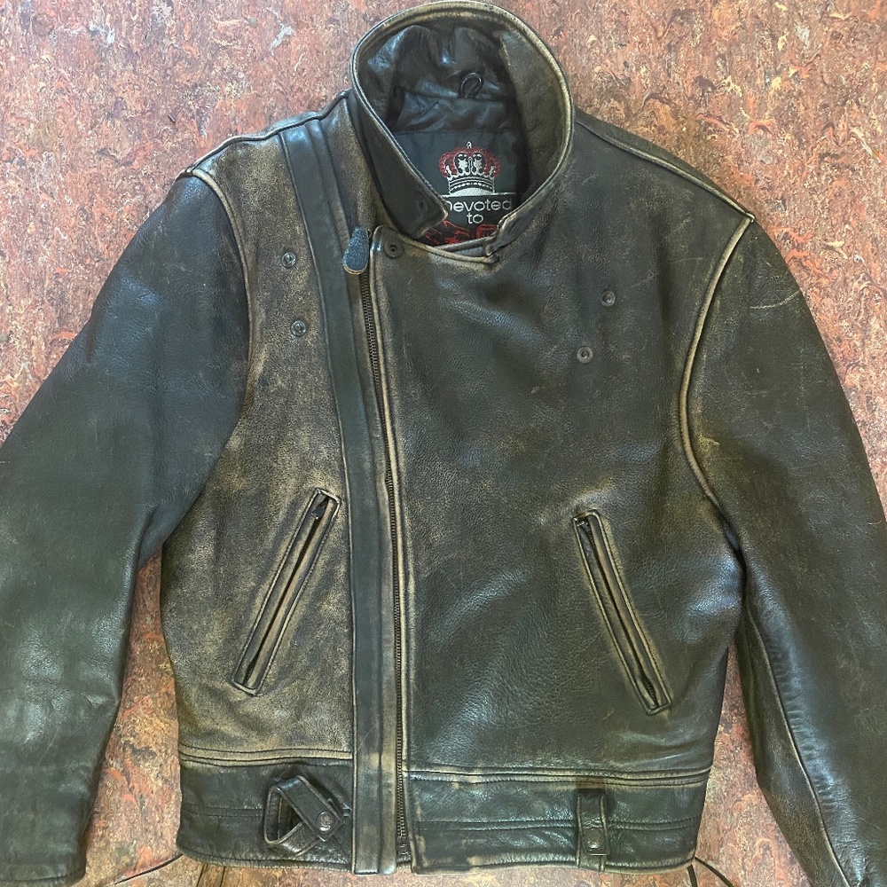 Distressed Motorcycle Jacket - Picture 12 of 16